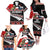 New Zealand Meri Kirihimete Family Matching Off The Shoulder Long Sleeve Dress and Hawaiian Shirt Christmas Tui Bird and Kea Bird - Haka Santa with Maori Koru Art Pattern