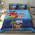 Fiji Marau na Kerisimasi Bedding Set Christmas Collared Lory - Fiji Emblems and Xmas Palm Tree Tapa Art Pattern