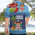 Fiji Marau na Kerisimasi Hawaiian Shirt Christmas Collared Lory - Fiji Emblems and Xmas Palm Tree Tapa Art Pattern