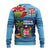 Fiji Marau na Kerisimasi Ugly Christmas Sweater Christmas Collared Lory - Fiji Emblems and Xmas Palm Tree Tapa Art Pattern