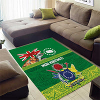 Cook Islands Meri Kiritimiti Area Rug Christmas Turtle - Cooks Islands Emblems and Polynesian Art Pattern LT03 - Polynesian Pride