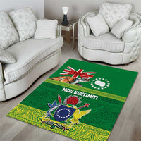 Cook Islands Meri Kiritimiti Area Rug Christmas Turtle - Cooks Islands Emblems and Polynesian Art Pattern LT03 - Polynesian Pride