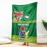 Cook Islands Meri Kiritimiti Blanket Christmas Turtle - Cooks Islands Emblems and Polynesian Art Pattern LT03 - Polynesian Pride