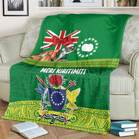 Cook Islands Meri Kiritimiti Blanket Christmas Turtle - Cooks Islands Emblems and Polynesian Art Pattern LT03 - Polynesian Pride