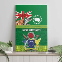 Cook Islands Meri Kiritimiti Canvas Wall Art Christmas Turtle - Cooks Islands Emblems and Polynesian Art Pattern LT03 - Polynesian Pride