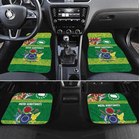 Cook Islands Meri Kiritimiti Car Mats Christmas Turtle - Cooks Islands Emblems and Polynesian Art Pattern LT03 Set 4pcs Green - Polynesian Pride