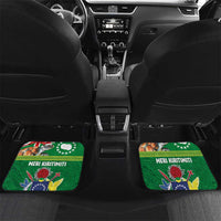 Cook Islands Meri Kiritimiti Car Mats Christmas Turtle - Cooks Islands Emblems and Polynesian Art Pattern LT03 Set 2pcs - Back Green - Polynesian Pride