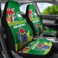 Cook Islands Meri Kiritimiti Car Seat Cover Christmas Turtle - Cooks Islands Emblems and Polynesian Art Pattern LT03 - Polynesian Pride