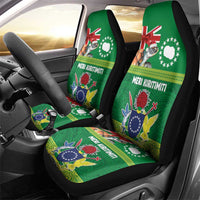 Cook Islands Meri Kiritimiti Car Seat Cover Christmas Turtle - Cooks Islands Emblems and Polynesian Art Pattern LT03 - Polynesian Pride