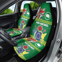 Cook Islands Meri Kiritimiti Car Seat Cover Christmas Turtle - Cooks Islands Emblems and Polynesian Art Pattern LT03 - Polynesian Pride