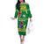 Cook Islands Meri Kiritimiti Family Matching Off The Shoulder Long Sleeve Dress and Hawaiian Shirt Christmas Turtle - Cooks Islands Emblems and Polynesian Art Pattern