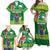 Cook Islands Meri Kiritimiti Family Matching Off Shoulder Maxi Dress and Hawaiian Shirt Christmas Turtle - Cooks Islands Emblems and Polynesian Art Pattern