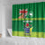 Cook Islands Meri Kiritimiti Shower Curtain Christmas Turtle - Cooks Islands Emblems and Polynesian Art Pattern