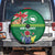 Cook Islands Meri Kiritimiti Spare Tire Cover Christmas Turtle - Cooks Islands Emblems and Polynesian Art Pattern