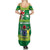 Cook Islands Meri Kiritimiti Summer Maxi Dress Christmas Turtle - Cooks Islands Emblems and Polynesian Art Pattern