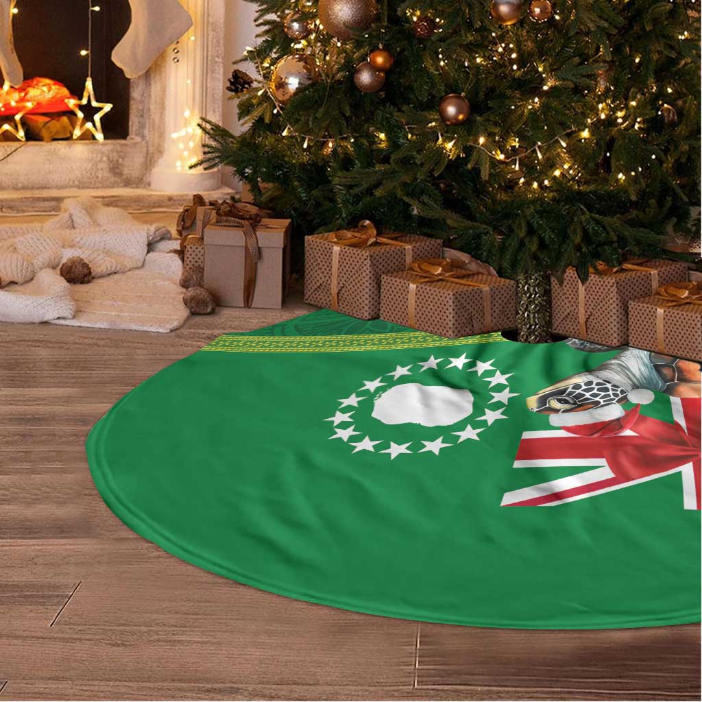 Cook Islands Meri Kiritimiti Tree Skirt Christmas Turtle - Cooks Islands Emblems and Polynesian Art Pattern LT03 - Polynesian Pride