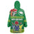 Cook Islands Meri Kiritimiti Wearable Blanket Hoodie Christmas Turtle - Cooks Islands Emblems and Polynesian Art Pattern