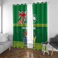 Cook Islands Meri Kiritimiti Window Curtain Christmas Turtle - Cooks Islands Emblems and Polynesian Art Pattern LT03 With Grommets Green - Polynesian Pride