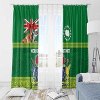 Cook Islands Meri Kiritimiti Window Curtain Christmas Turtle - Cooks Islands Emblems and Polynesian Art Pattern LT03 - Polynesian Pride