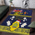 Niue Monuina e Kilisimasi Area Rug Christmas Uga - Niue Map and Emblem with Hiapo Art Pattern