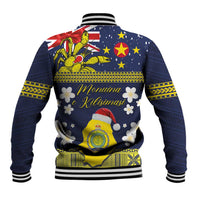 Niue Monuina e Kilisimasi Baseball Jacket Christmas Uga - Niue Map and Emblem with Hiapo Art Pattern LT03 - Polynesian Pride