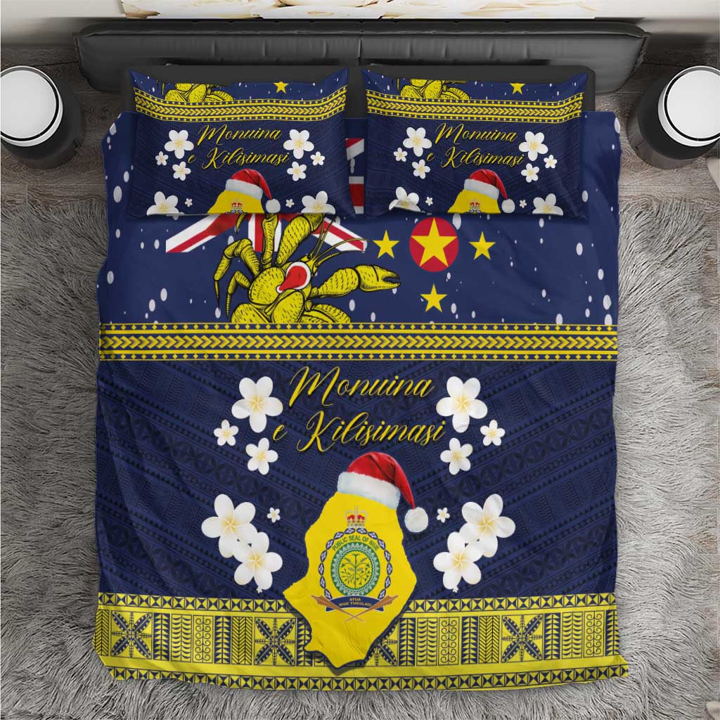 Niue Monuina e Kilisimasi Bedding Set Christmas Uga - Niue Map and Emblem with Hiapo Art Pattern LT03 Yellow - Polynesian Pride