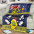 Niue Monuina e Kilisimasi Blanket Christmas Uga - Niue Map and Emblem with Hiapo Art Pattern