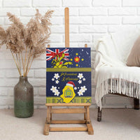 Niue Monuina e Kilisimasi Canvas Wall Art Christmas Uga - Niue Map and Emblem with Hiapo Art Pattern LT03 - Polynesian Pride