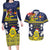 Niue Monuina e Kilisimasi Couples Matching Long Sleeve Bodycon Dress and Hawaiian Shirt Christmas Uga - Niue Map and Emblem with Hiapo Art Pattern