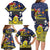 Niue Monuina e Kilisimasi Family Matching Long Sleeve Bodycon Dress and Hawaiian Shirt Christmas Uga - Niue Map and Emblem with Hiapo Art Pattern