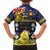 Niue Monuina e Kilisimasi Family Matching Off The Shoulder Long Sleeve Dress and Hawaiian Shirt Christmas Uga - Niue Map and Emblem with Hiapo Art Pattern