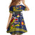 Niue Monuina e Kilisimasi Family Matching Off Shoulder Maxi Dress and Hawaiian Shirt Christmas Uga - Niue Map and Emblem with Hiapo Art Pattern