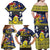 Niue Monuina e Kilisimasi Family Matching Off Shoulder Maxi Dress and Hawaiian Shirt Christmas Uga - Niue Map and Emblem with Hiapo Art Pattern