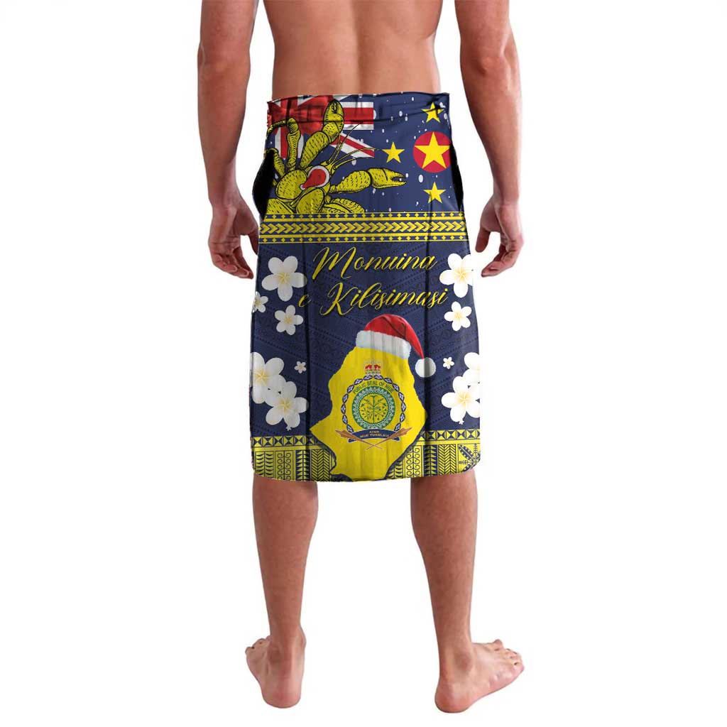 Niue Monuina e Kilisimasi Lavalava Christmas Uga - Niue Map and Emblem with Hiapo Art Pattern LT03 - Polynesian Pride