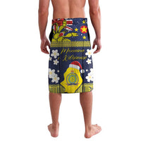 Niue Monuina e Kilisimasi Lavalava Christmas Uga - Niue Map and Emblem with Hiapo Art Pattern LT03 - Polynesian Pride