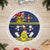 Niue Monuina e Kilisimasi Tree Skirt Christmas Uga - Niue Map and Emblem with Hiapo Art Pattern