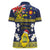 Niue Monuina e Kilisimasi Women Polo Shirt Christmas Uga - Niue Map and Emblem with Hiapo Art Pattern