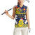 Niue Monuina e Kilisimasi Women Sleeveless Polo Shirt Christmas Uga - Niue Map and Emblem with Hiapo Art Pattern