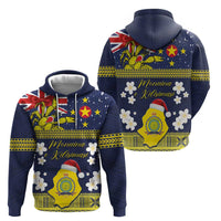 Niue Monuina e Kilisimasi Zip Hoodie Christmas Uga - Niue Map and Emblem with Hiapo Art Pattern LT03 - Polynesian Pride