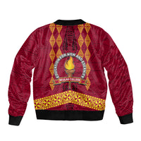 Tonga Beulah College Bomber Jacket Ngatu and Polynesian Pattern LT03 - Polynesian Pride