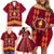 Tonga Beulah College Family Matching Off Shoulder Short Dress and Hawaiian Shirt Ngatu and Polynesian Pattern LT03 - Polynesian Pride