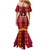 Tonga Beulah College Mermaid Dress Ngatu and Polynesian Pattern LT03 - Polynesian Pride