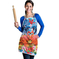 Hawaiian Love-Couple Dolphins and Flamingos Apron LT03 - Polynesian Pride
