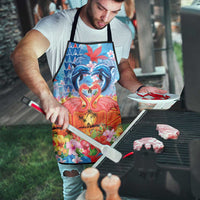 Hawaiian Love-Couple Dolphins and Flamingos Apron LT03 - Polynesian Pride