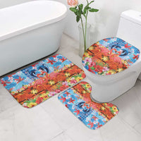 Hawaiian Love-Couple Dolphins and Flamingos Bathroom Set LT03 - Polynesian Pride