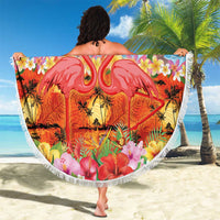Hawaiian Love-Couple Dolphins and Flamingos Beach Blanket LT03 - Polynesian Pride