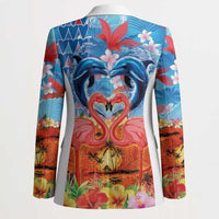 Hawaiian Love-Couple Dolphins and Flamingos Blazer LT03 - Polynesian Pride