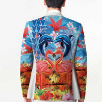 Hawaiian Love-Couple Dolphins and Flamingos Blazer LT03 - Polynesian Pride