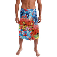 Hawaiian Love-Couple Dolphins and Flamingos Lavalava LT03 Multicolor - Polynesian Pride