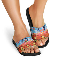 Hawaiian Love-Couple Dolphins and Flamingos Slide Sandals LT03 - Polynesian Pride